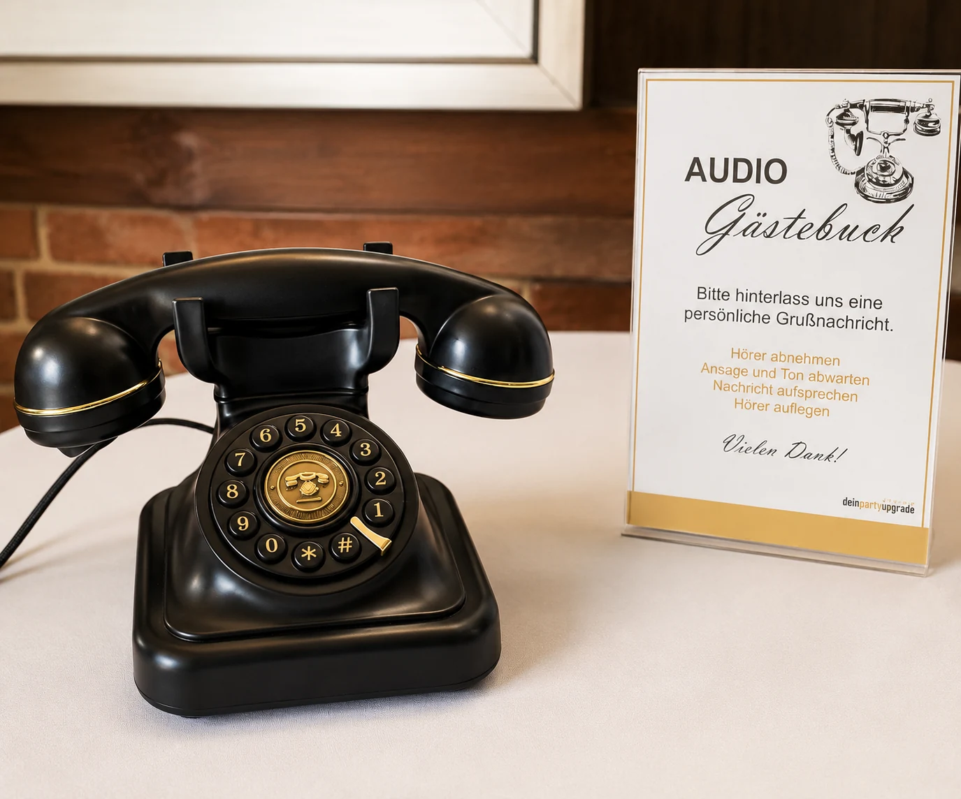 Audio-Gästebuch mit Nostalgietelefon